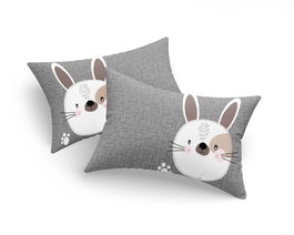 L'essentiel linge de maison Juego de fundas de almohada Tavşancık Marrón claro, Gris, Rosa